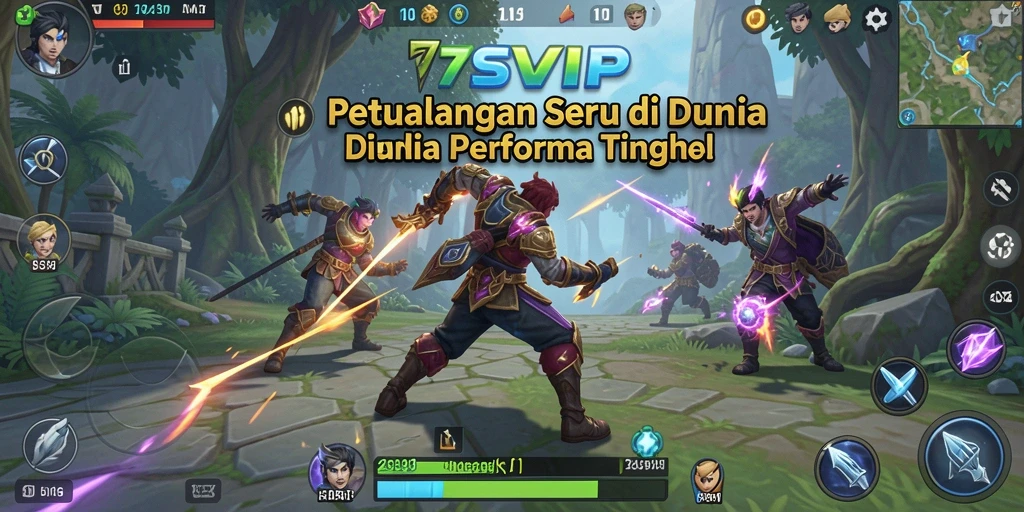 Screenshot gameplay 7SVIP menampilkan karakter menjelajahi dunia petualangan.