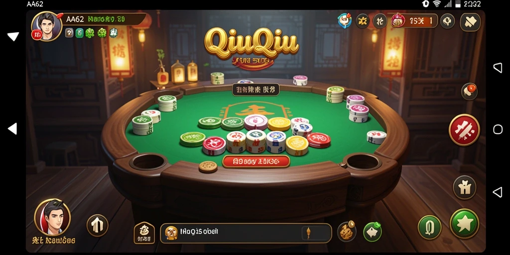 Tampilan screenshot gameplay seru QiuQiu di AA62.