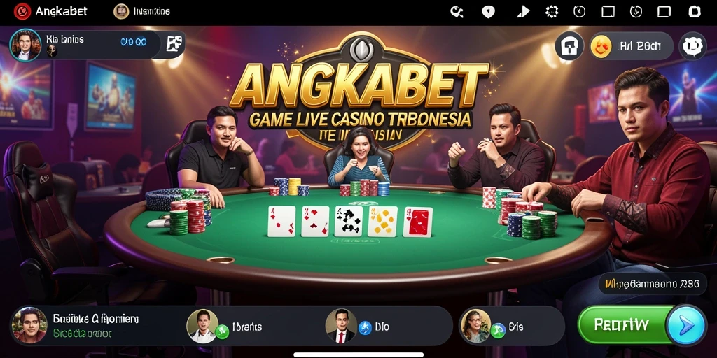 Tampilan gameplay Live Casino yang seru dan interaktif di ANGKABET.