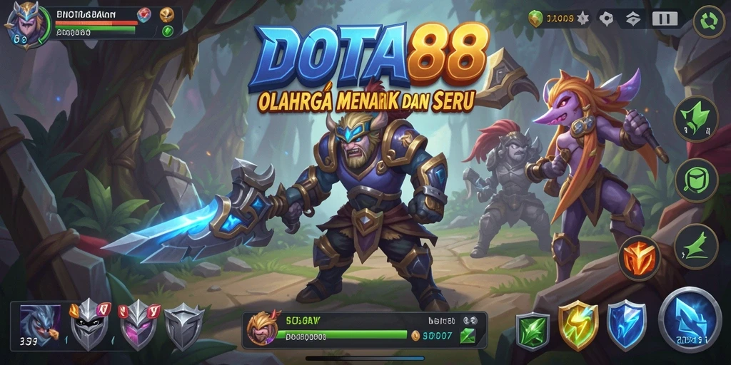 Tampilan utama gameplay DOTA88 yang penuh aksi olahraga.
