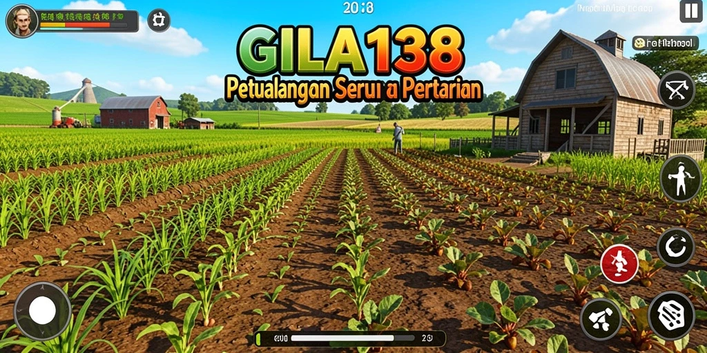 Tampilan gameplay GILA138 menampilkan aktivitas bertani yang seru.