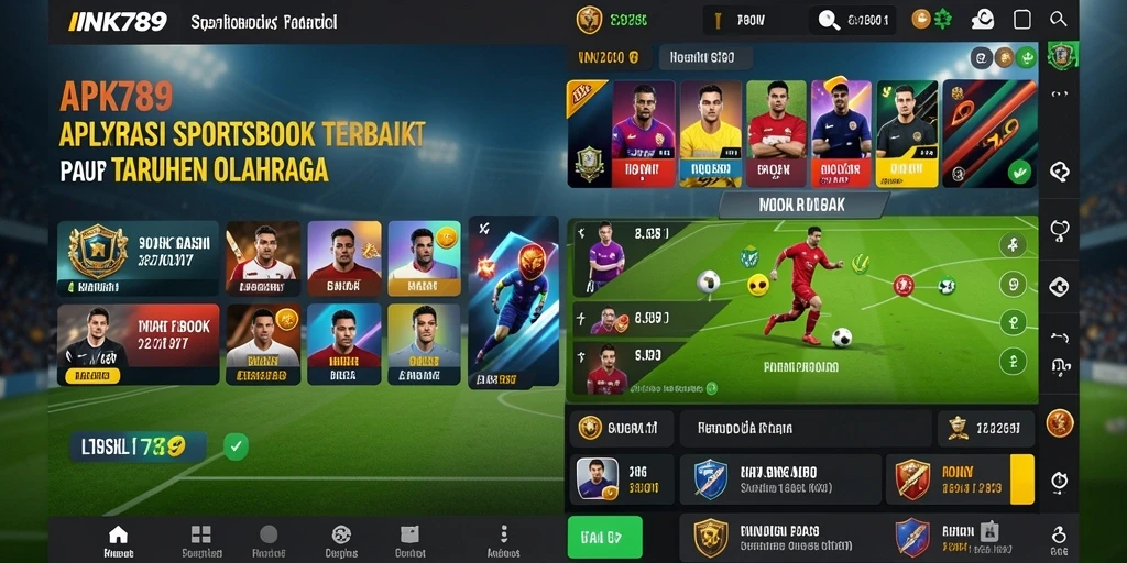 Screenshot INK789 menampilkan antarmuka taruhan olahraga yang interaktif dan menarik.