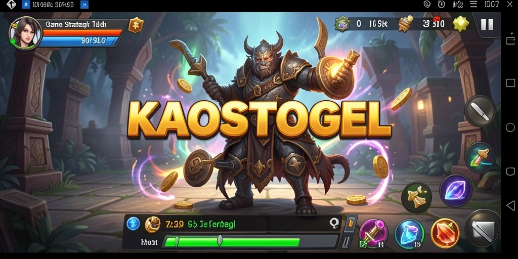 Tampilan gameplay KAOSTOGEL dengan aksi strategi seru.