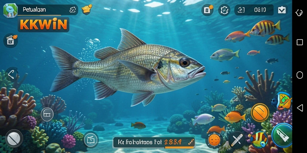 Tangkapan ikan yang menakjubkan dalam gameplay KKWIN.