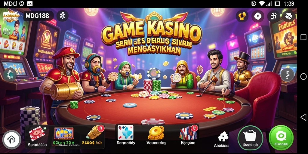 Screenshot gameplay MDG188 yang menunjukkan keseruan bermain Kasino.