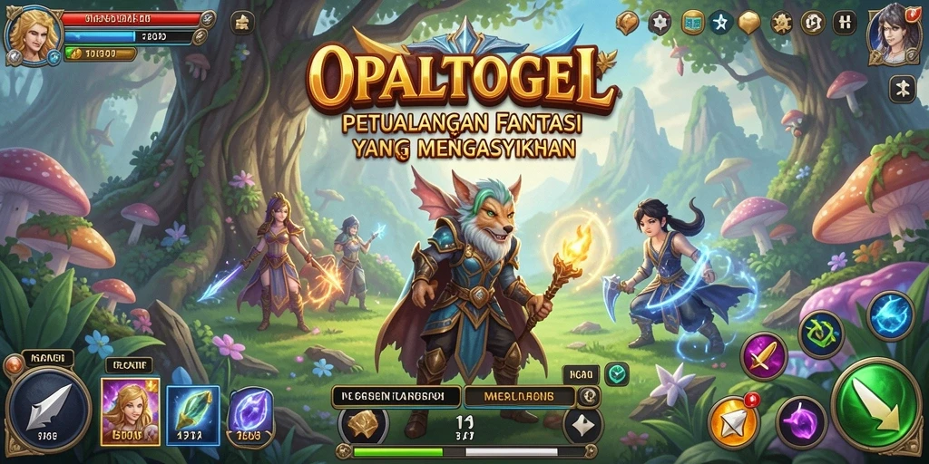 Menampilkan aksi seru dalam gameplay RPG OPALTOGEL.