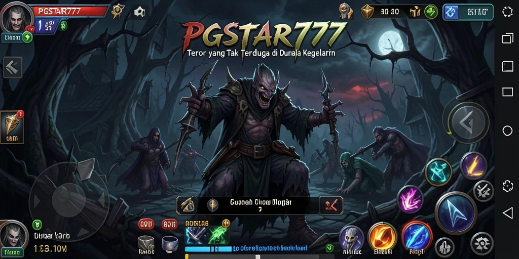 Tangkapan layar gameplay PGSTAR777 menampilkan suasana horor yang mencekam.