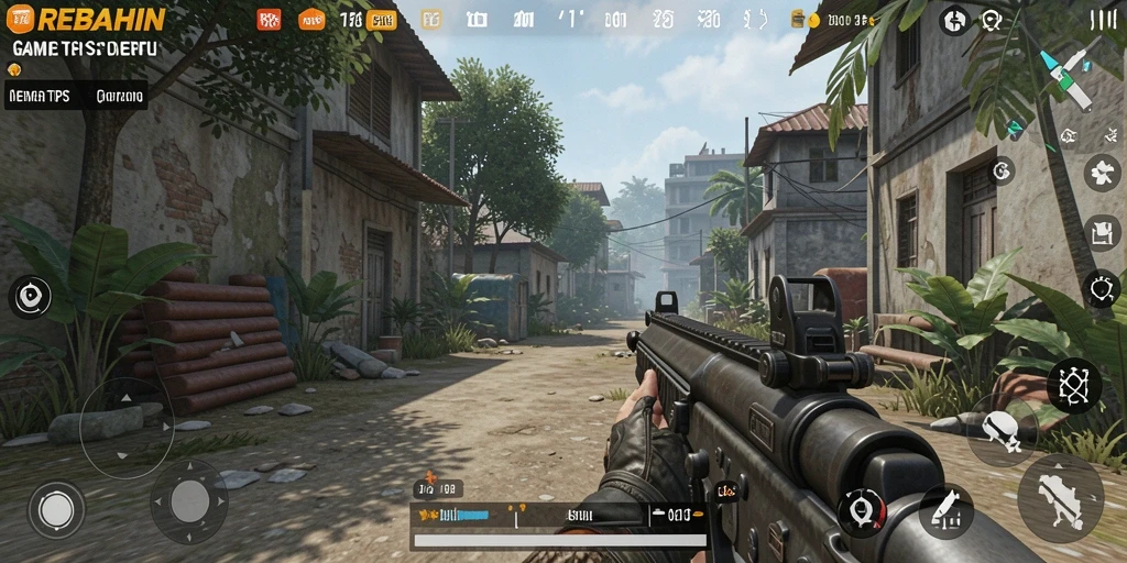 Tampilan gameplay seru dalam REBAHIN yang penuh aksi.