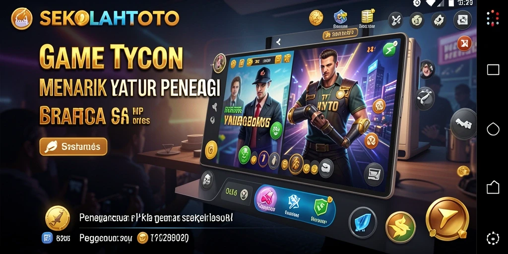 Screenshot gameplay SEKOLAHTOTO menampilkan pengelolaan sekolah yang kreatif dan dinamis.